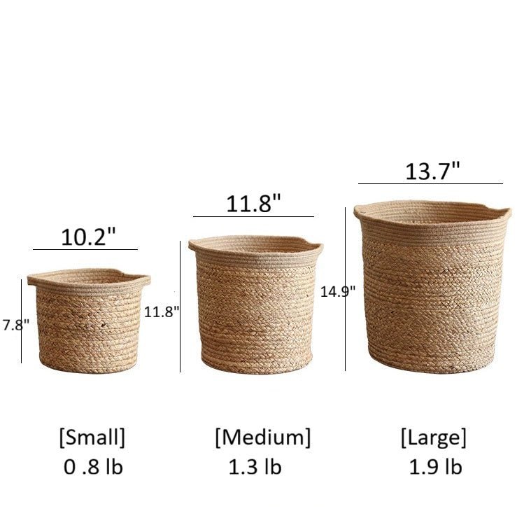 Natural Cylinder Storage and Planter Basket - Cheeky Garden