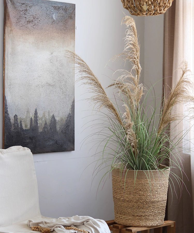 Natural Cylinder Storage and Planter Basket - Cheeky Garden