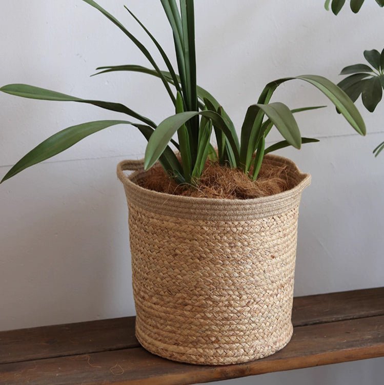 Natural Cylinder Storage and Planter Basket - Cheeky Garden