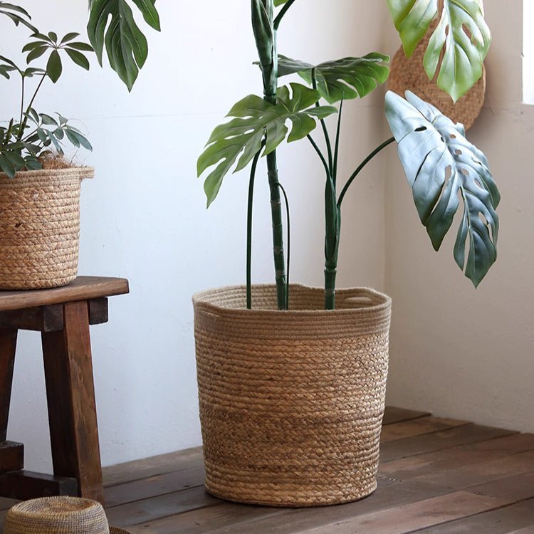 Natural Cylinder Storage and Planter Basket - Cheeky Garden