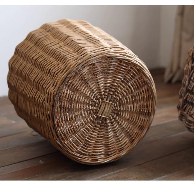 Natural Wicker Floor Planter Basket with Liner - Cheeky Garden