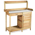 Outdoor Garden Wooden Work Station Potting Bench - Cheeky Garden