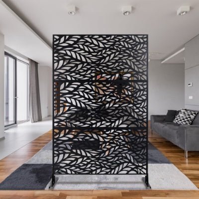 Outdoor Indoor Privacy Screen Metal Privacy Screen 76 Hx48 W Freestanding Decorative Privacy Screen For Deck Balcony Patio, Privacy Fence Panels For Outside Lawn Garden PS110 - Cheeky Garden