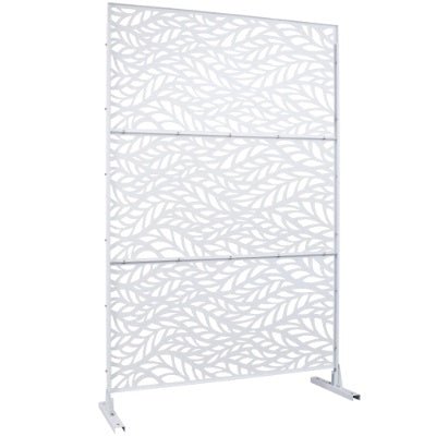 Outdoor Indoor Privacy Screen Metal Privacy Screen 76 Hx48 W Freestanding Decorative Privacy Screen For Deck Balcony Patio, Privacy Fence Panels For Outside Lawn Garden PS110 - Cheeky Garden