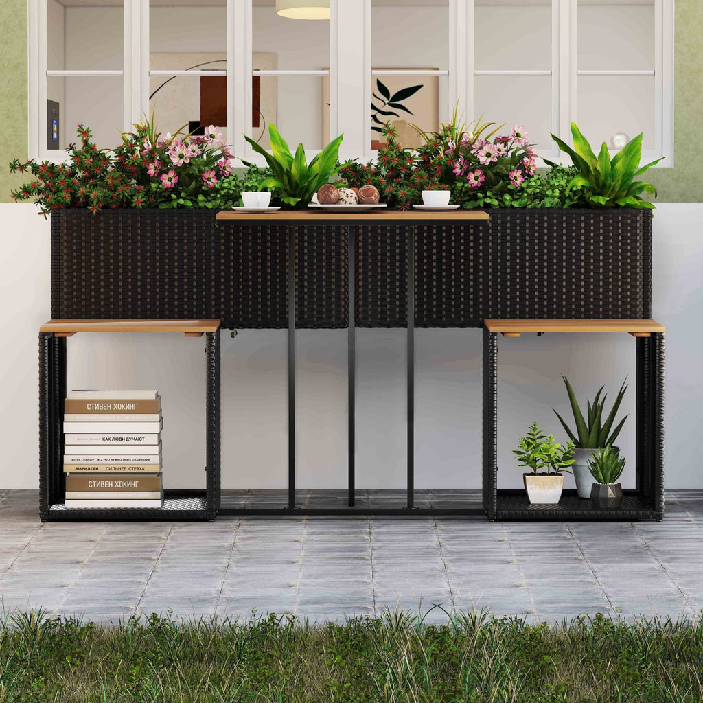 Patio Furniture Set with Raised Garden Bed for Porch and Yard - Cheeky Garden