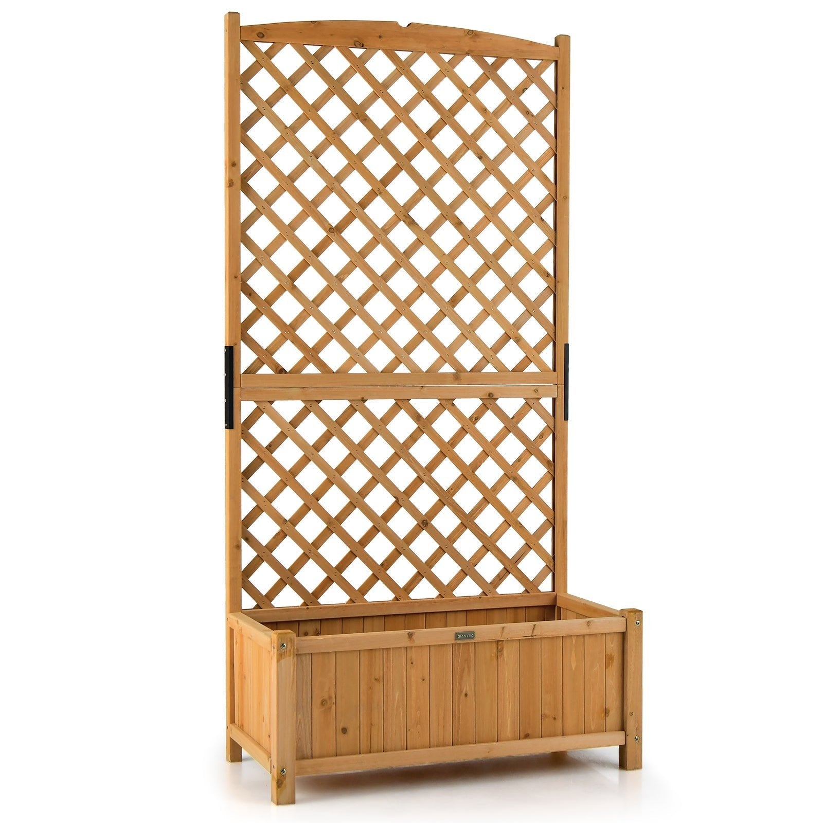 Planter Raised Bed with Trellis for Plant Flower Climbing-Orange - Cheeky Garden