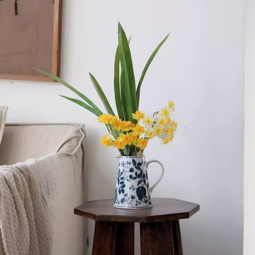 Pomegranate Hand-Painted Blue and White Porcelain Vase - Cheeky Garden
