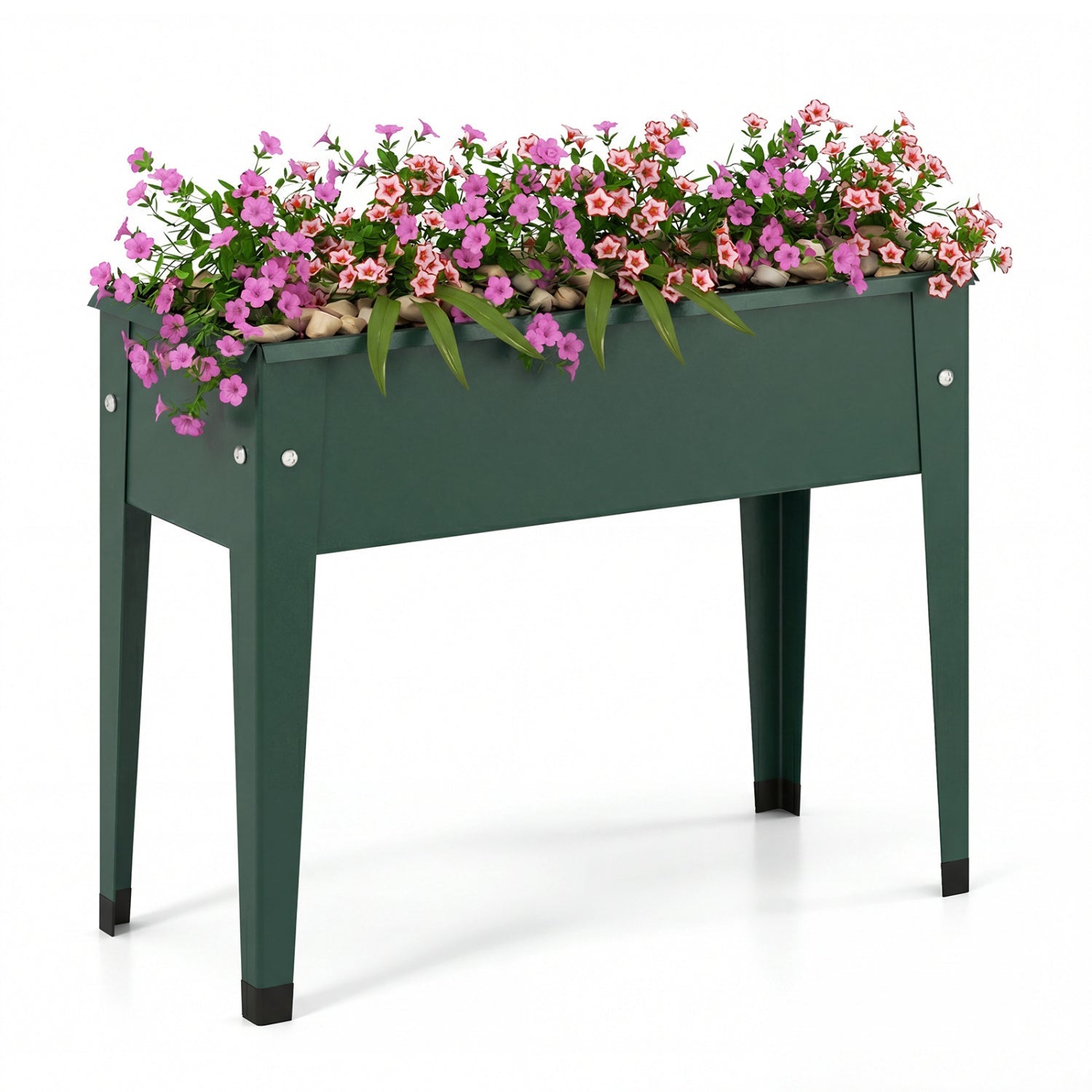 Raised Garden Bed Elevated Metal Planter Box with Legs Drainage Holes - Cheeky Garden