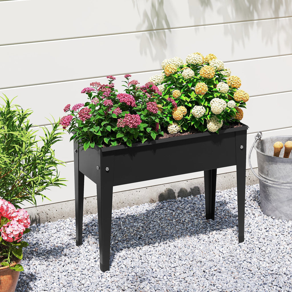 Raised Garden Bed Elevated Metal Planter Box with Legs Drainage Holes - Cheeky Garden