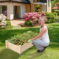 Raised Garden Bed Fir Wood Wooden Square Wood Planter Box for Garden - Cheeky Garden