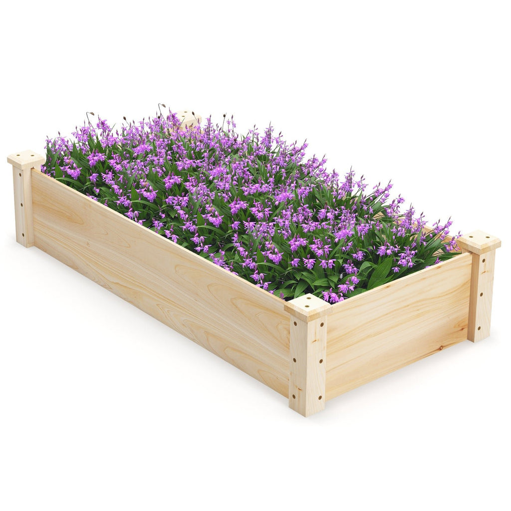 Raised Garden Bed Fir Wood Wooden Square Wood Planter Box for Garden - Cheeky Garden