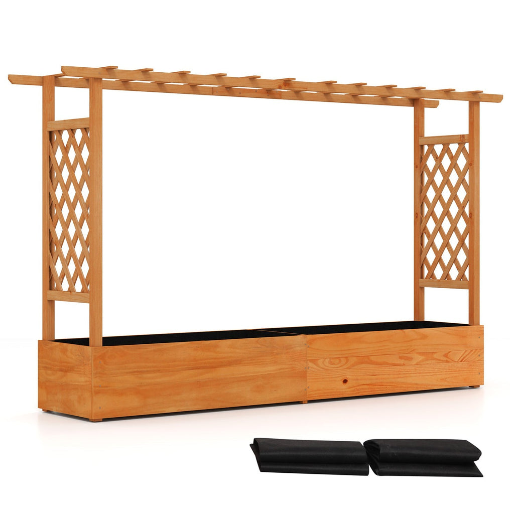 Raised Garden Bed Planter Box with Lattice Trellis Drainage Holes - Cheeky Garden
