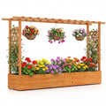 Raised Garden Bed Planter Box with Lattice Trellis Drainage Holes - Cheeky Garden