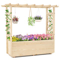 Raised Garden Bed Wooden Elevated Planter Box with Hanging Roof-L - Cheeky Garden