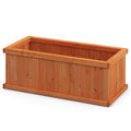 Raised Garden Bed Wooden Planter Box with 4 Drainage Holes and Detachable Bottom Panels-Orange - Cheeky Garden
