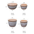 Rattan Pattern Edge Cement Planter - Cheeky Garden