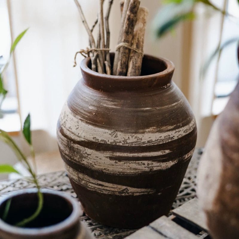 Restoration Brown Clay Pot - Cheeky Garden