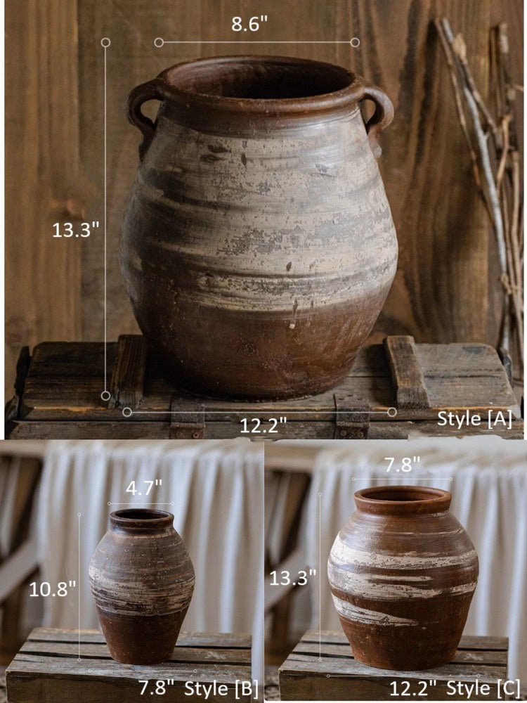 Restoration Brown Clay Pot - Cheeky Garden