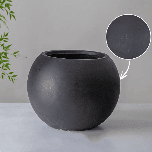 Round Magnesium Clay Planter - Cheeky Garden