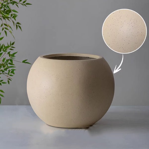 Round Magnesium Clay Planter - Cheeky Garden
