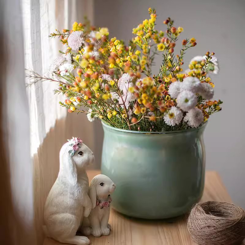Ruhai Low Glass Vase - Cheeky Garden