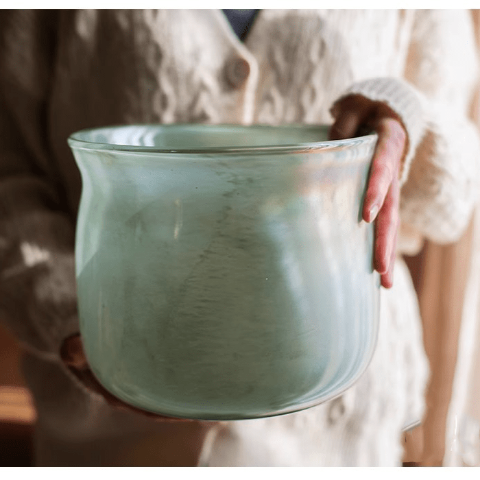 Ruhai Low Glass Vase - Cheeky Garden