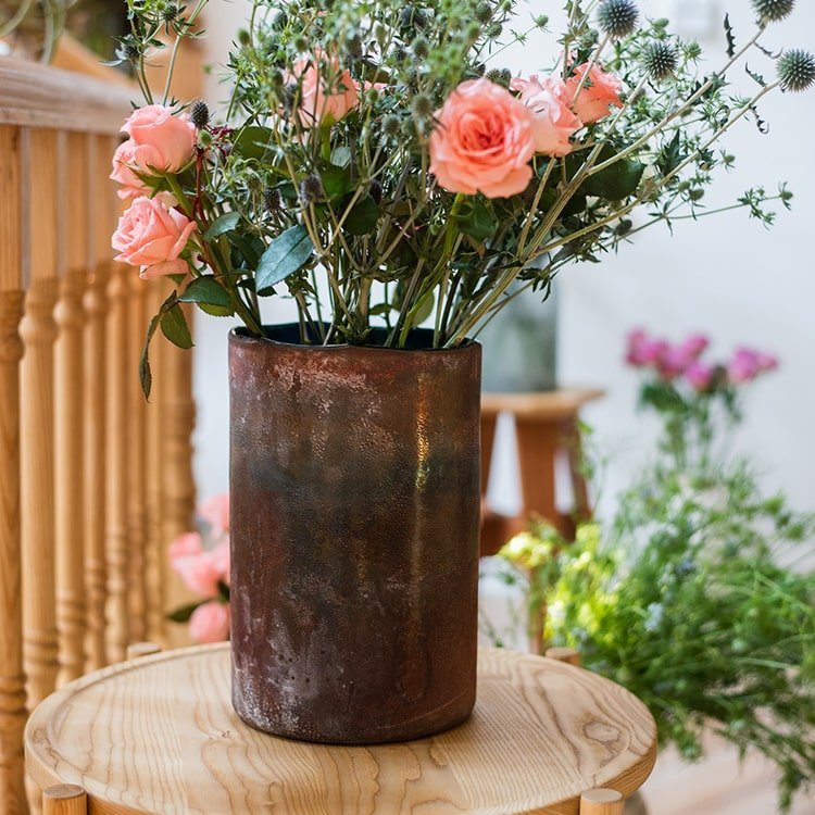 Rust Style Art Glass Vase - Cheeky Garden