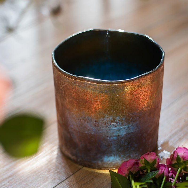 Rust Style Art Glass Vase - Cheeky Garden