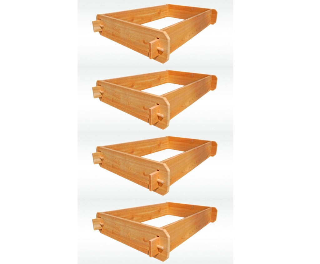Set of 2 Easy Double Deep Cedar Raised Bed Kits – 2’ x 3’ - Cheeky Garden