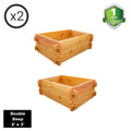 Set of 2 Easy Double Deep Cedar Raised Bed Kits – 2’ x 3’ - Cheeky Garden
