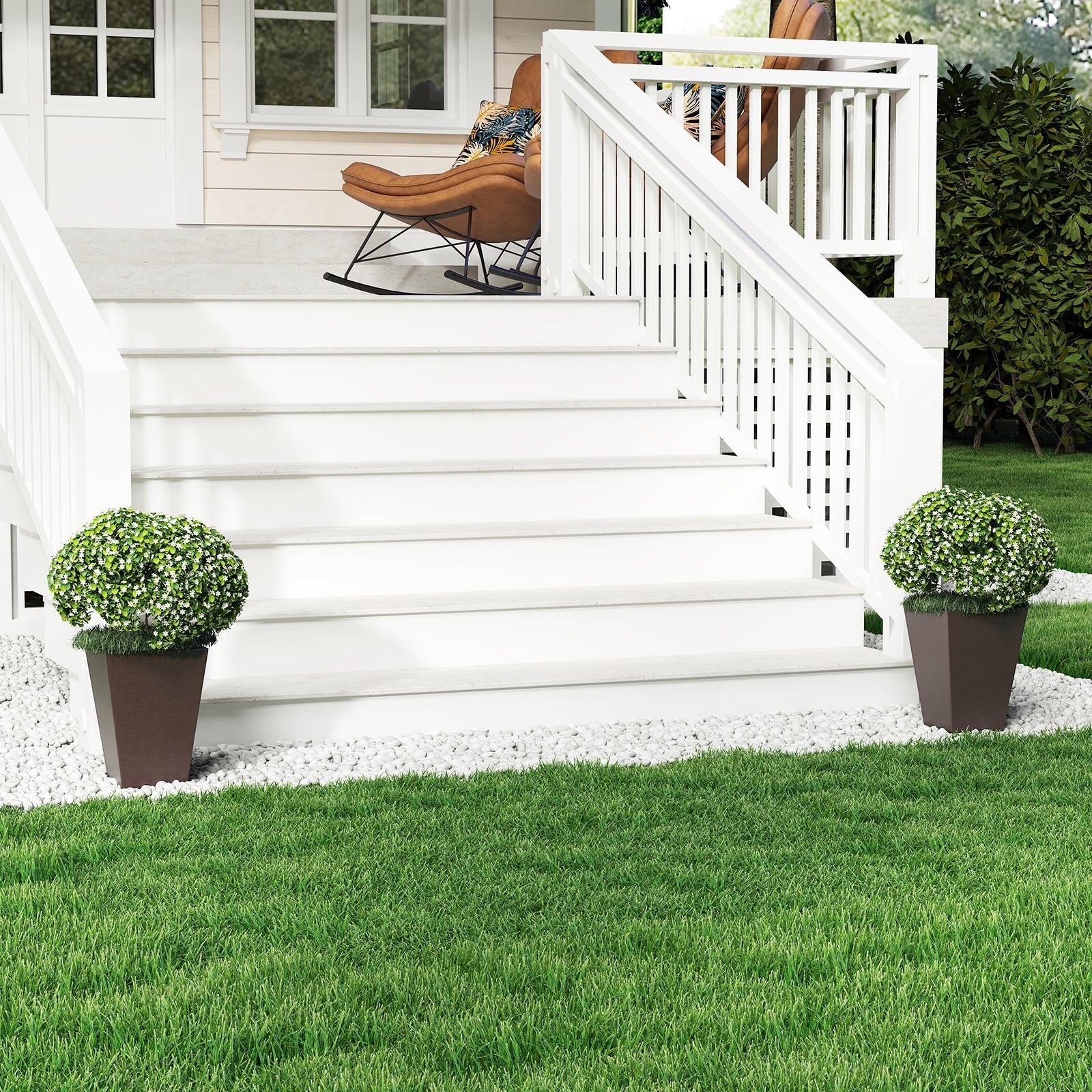 Set of 2 Square Taper Planter with Removable Inner Bucket and Optional Drainage Hole - Cheeky Garden