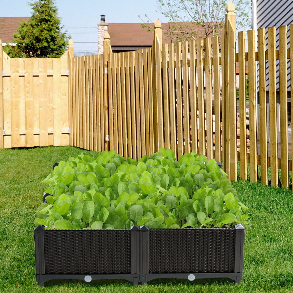 Set of 4 Elevated Flower Vegetable Herb Grow Planter Box - Cheeky Garden