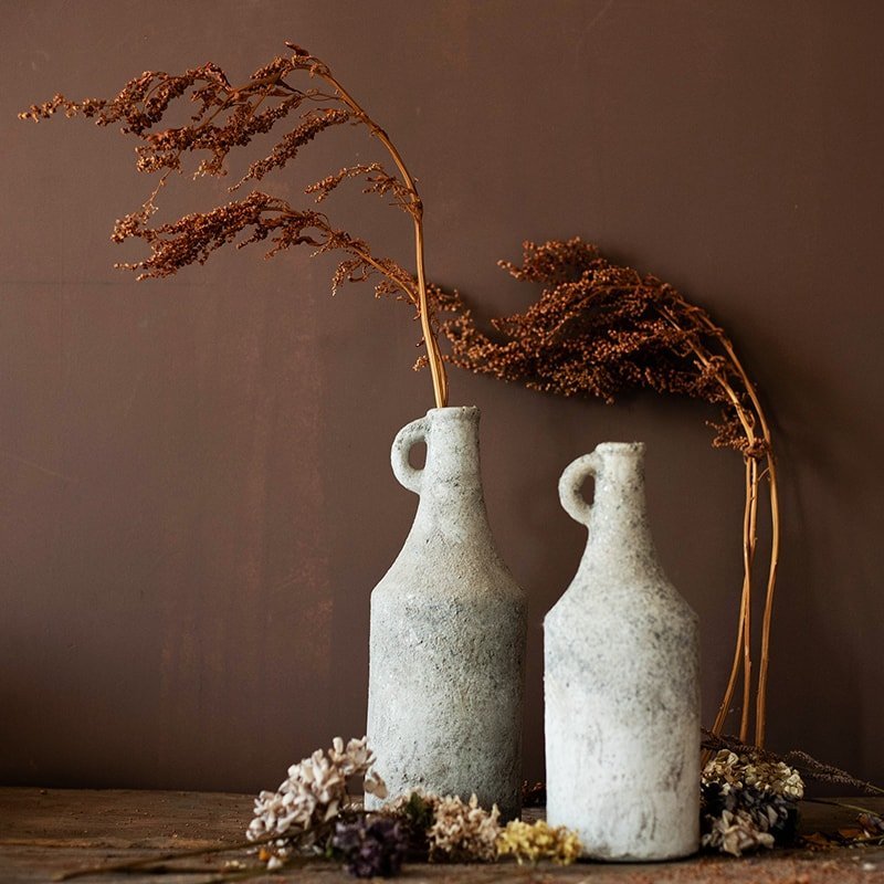 Small Opening Rough Textured Dried Flower Vase - Cheeky Garden