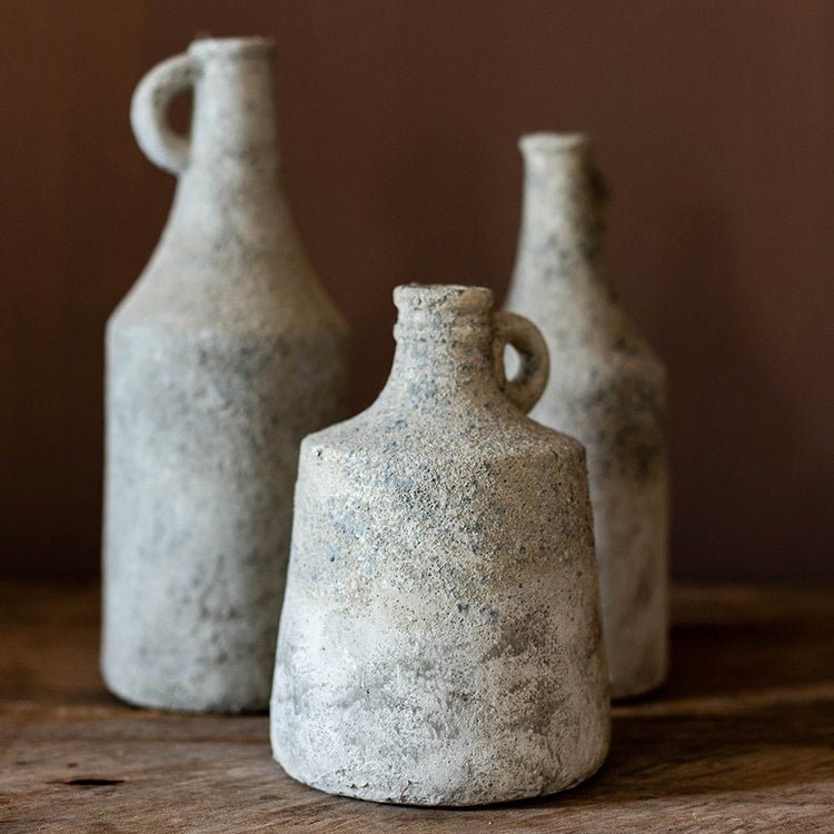 Small Opening Rough Textured Dried Flower Vase - Cheeky Garden