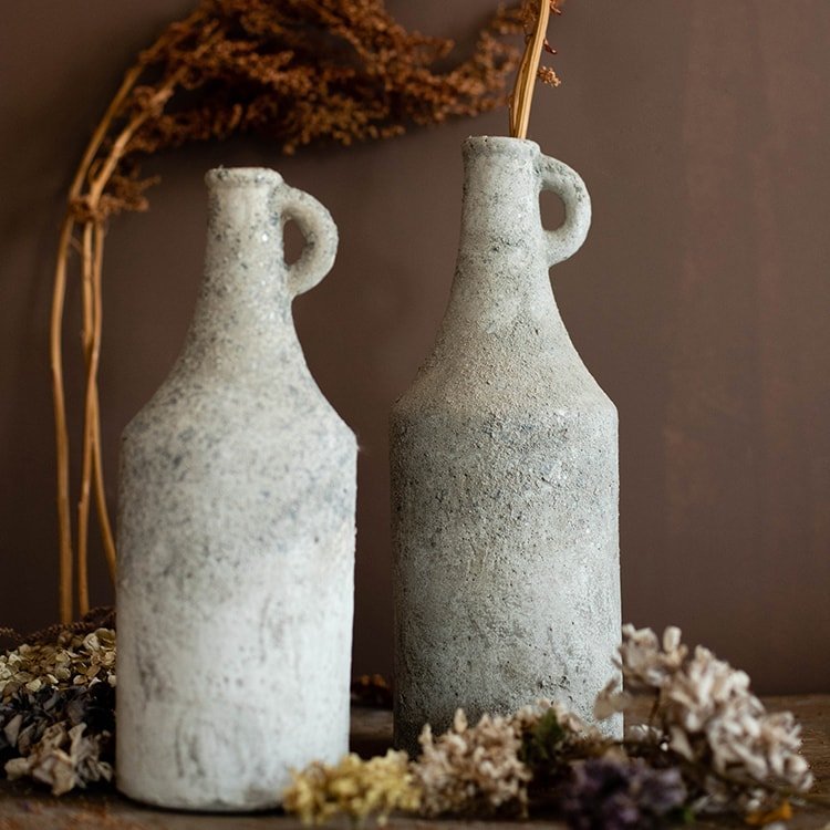 Small Opening Rough Textured Dried Flower Vase - Cheeky Garden