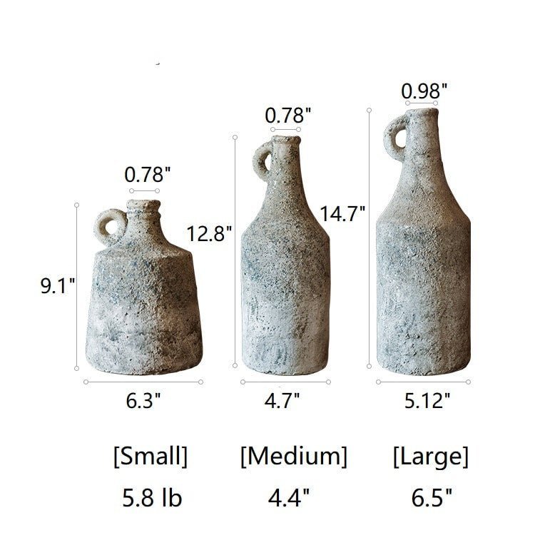 Small Opening Rough Textured Dried Flower Vase - Cheeky Garden