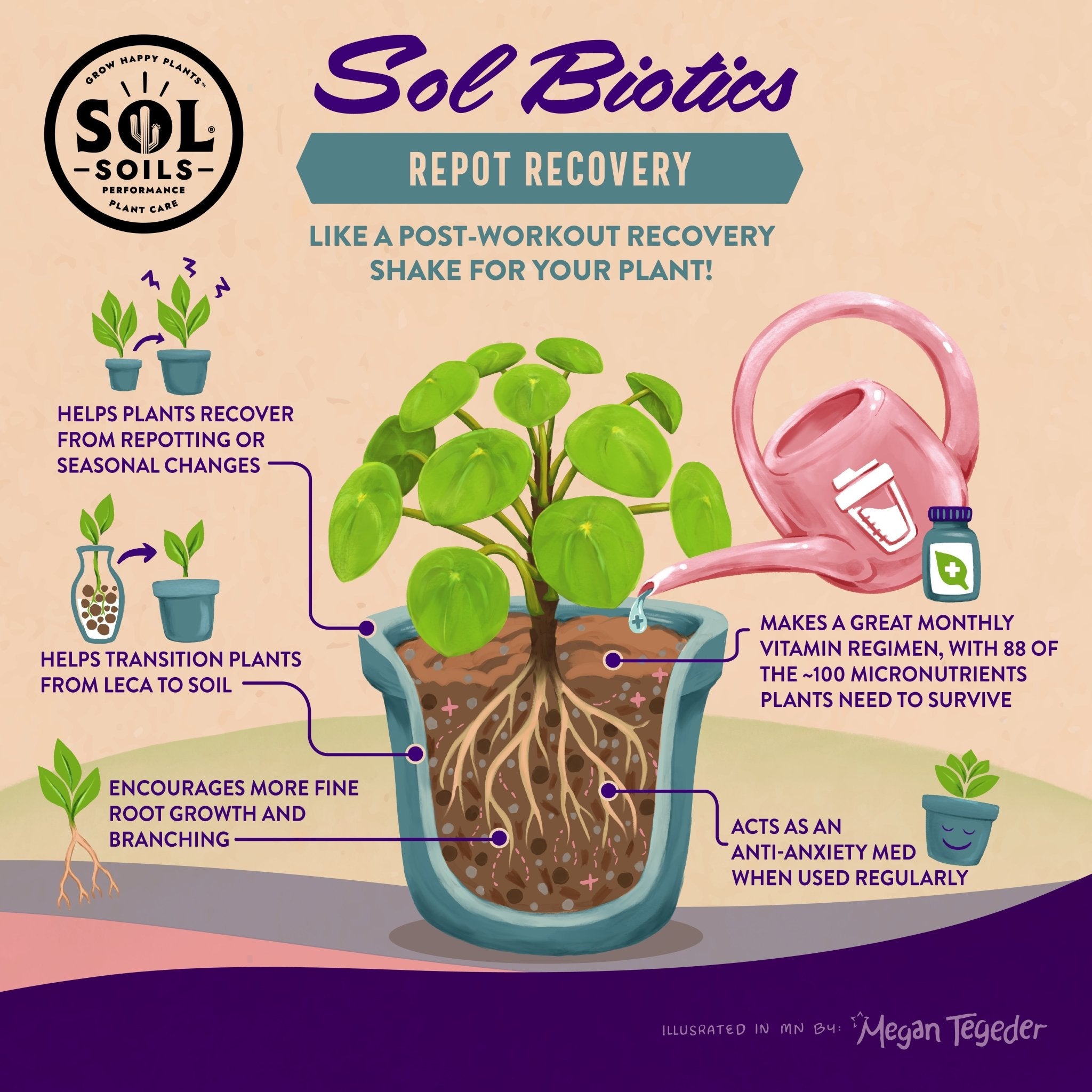 Sol Biotics Repot Recovery – Repotting Shock Treatment - Cheeky Garden