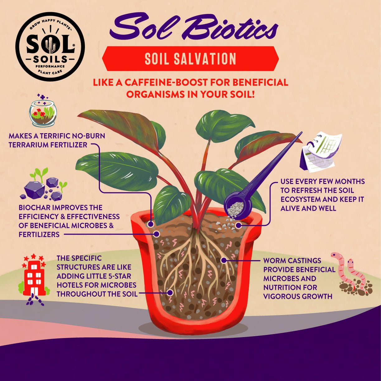 Sol Biotics Soil Salvation – Worm Castings & Biochar Revitalizer - Cheeky Garden