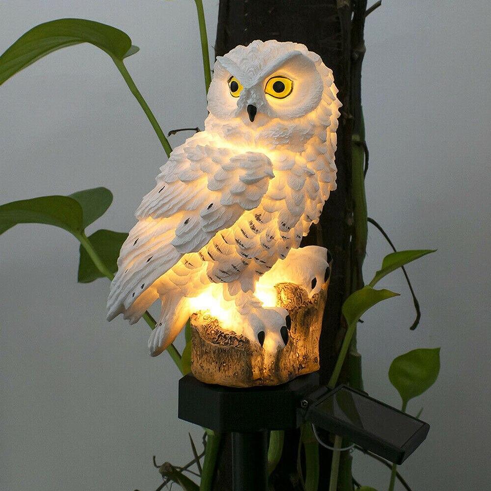 Solar LED Waterproof Premium Garden And Yard Lamp In Shape Of Owl With Stand And Solar Base Pathway Luxury Decoration - Cheeky Garden