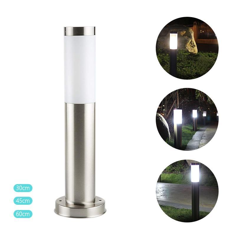 Solar Luxury LED Stainless Steel Lamp For Yard Garden Pathway Doorway Lawn Courtyard Outdoor Luxury Lamp - Cheeky Garden