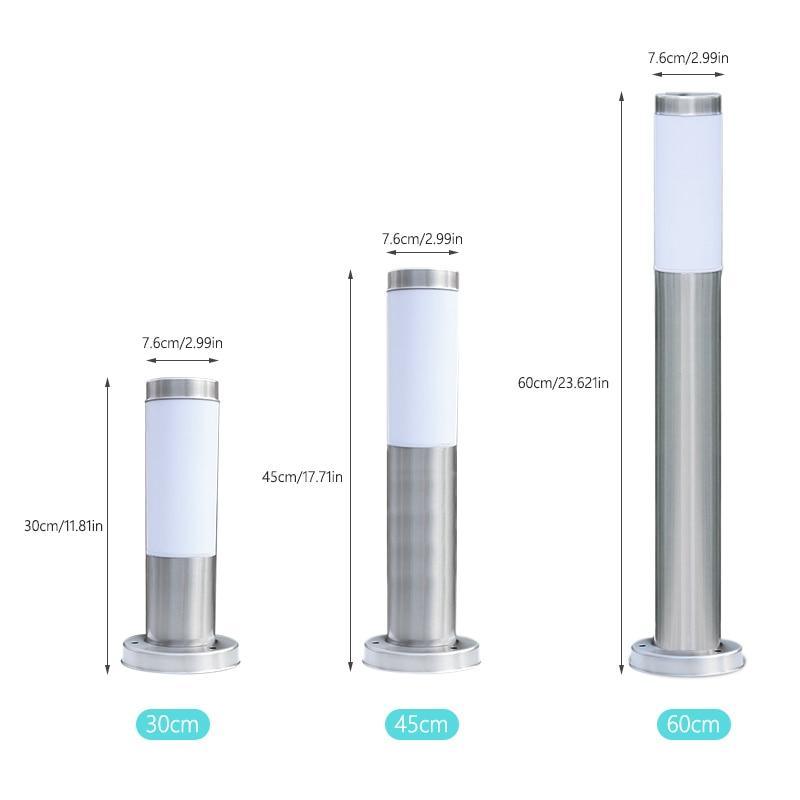 Solar Luxury LED Stainless Steel Lamp For Yard Garden Pathway Doorway Lawn Courtyard Outdoor Luxury Lamp - Cheeky Garden