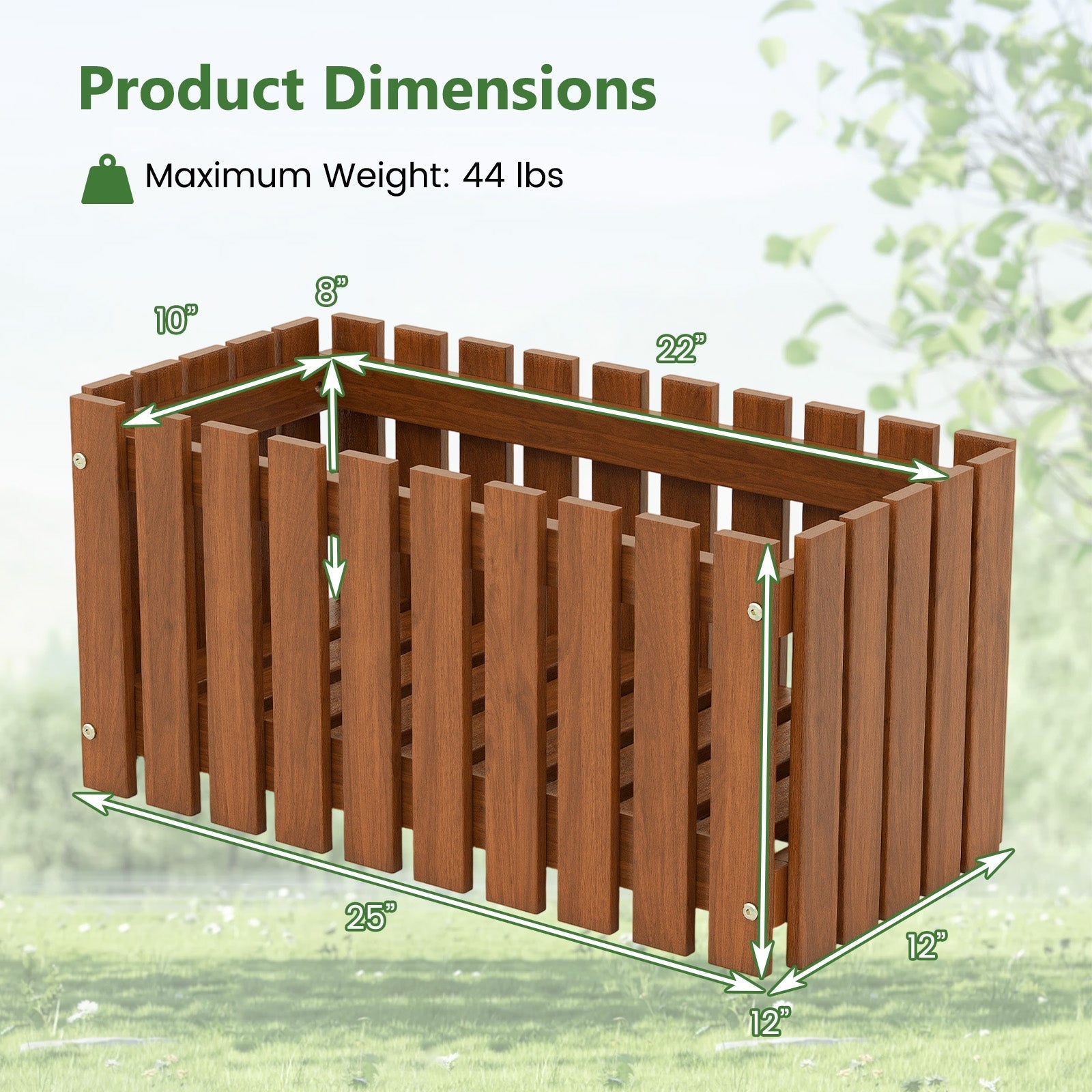 Solid Wood Raised Garden Bed for Flower and Vegetable - Cheeky Garden