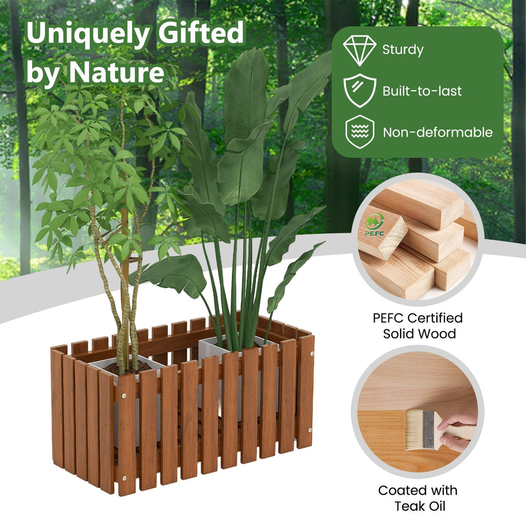 Solid Wood Raised Garden Bed for Flower and Vegetable - Cheeky Garden