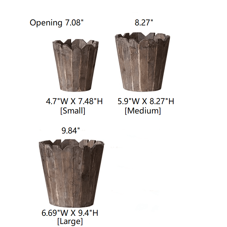 Spliced Solid Wood Planter Round - Cheeky Garden