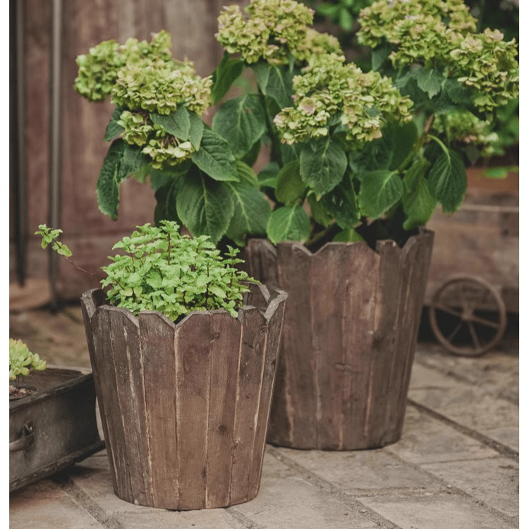Spliced Solid Wood Planter Round - Cheeky Garden