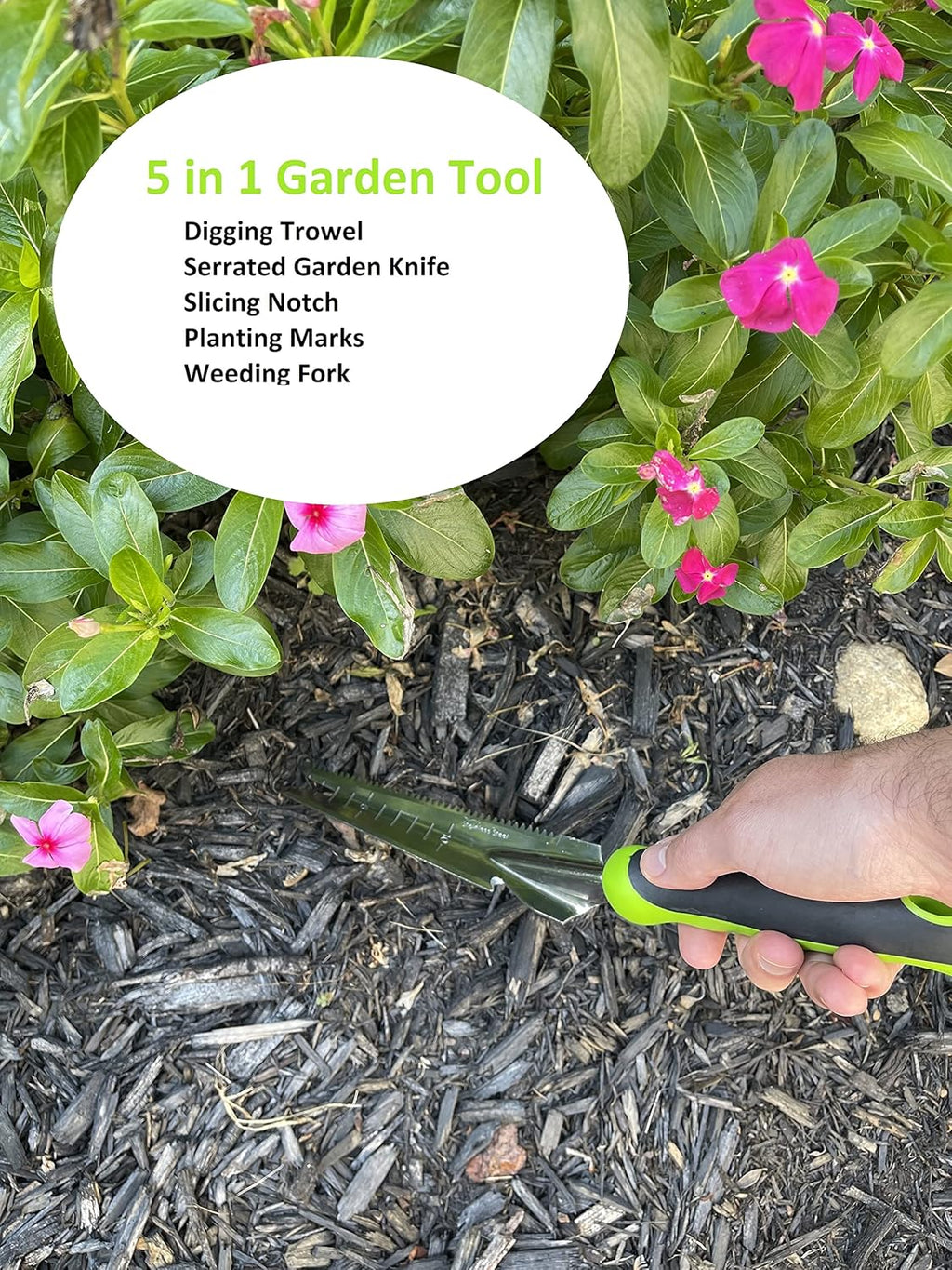 Stainless Steel 5-in-1 Garden Weeder Trowel - Cheeky Garden