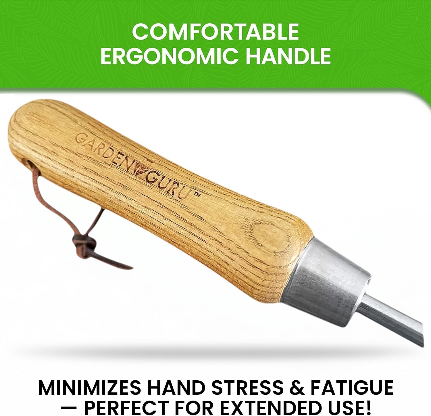 Stainless Steel Garden Cultivator with Wood Handle - Cheeky Garden