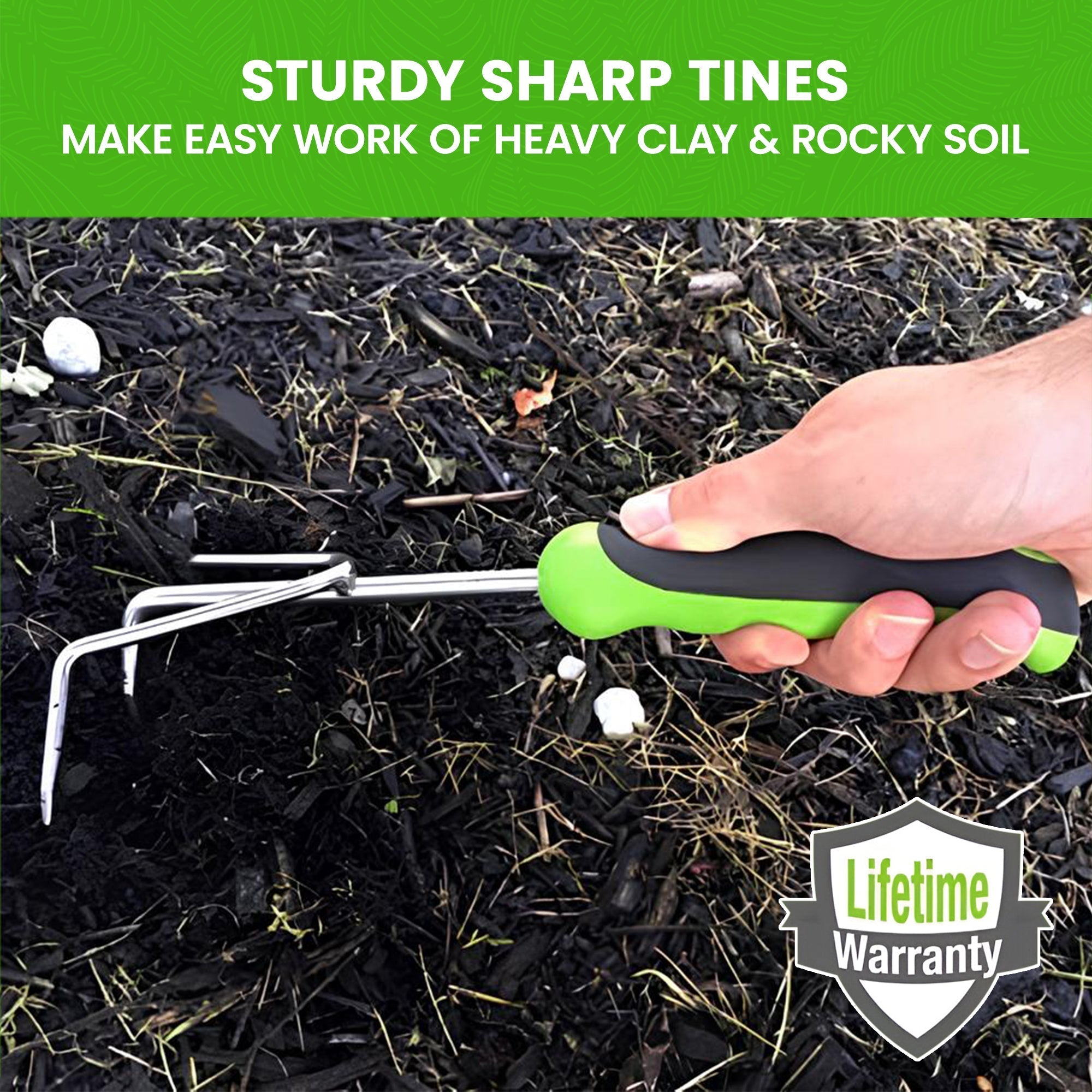Stainless Steel Garden Hand Cultivator Tool - Cheeky Garden