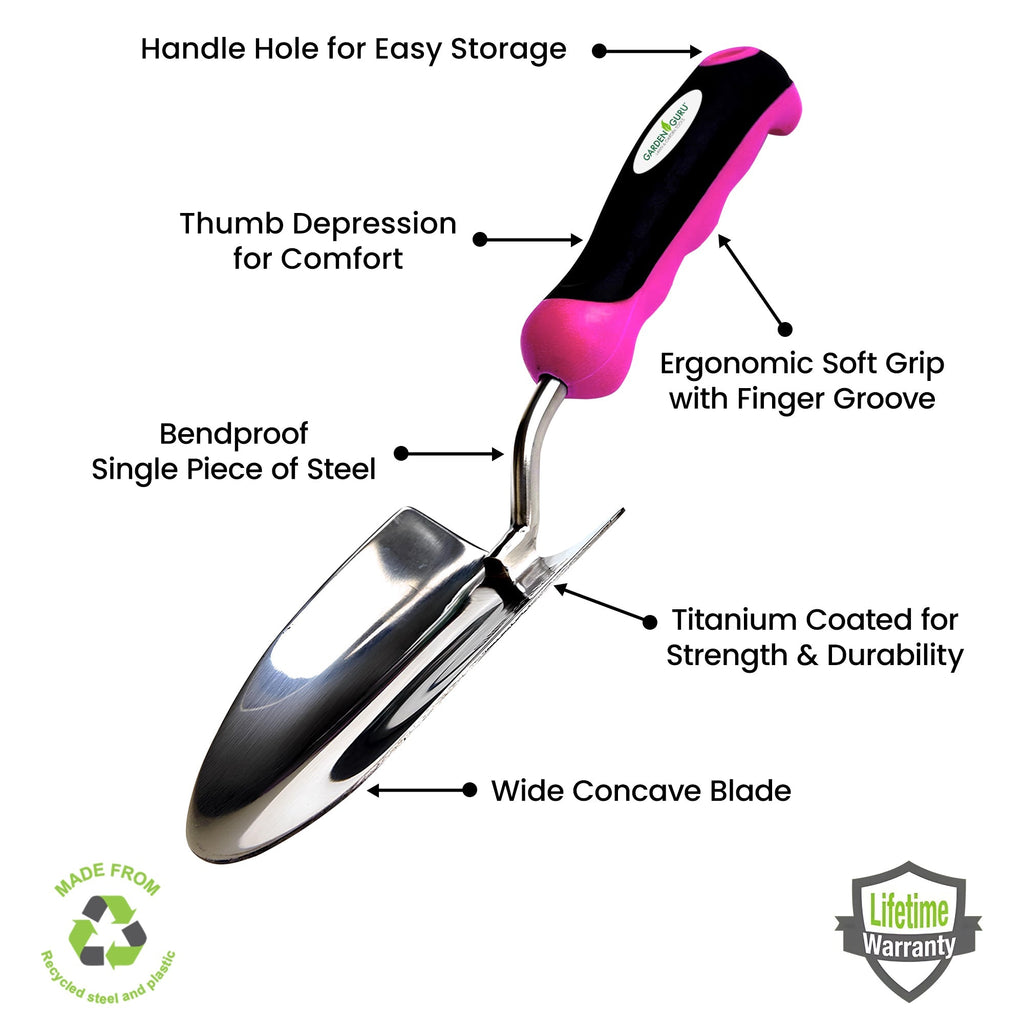 Stainless Steel Garden Trowel (Pink) - Cheeky Garden