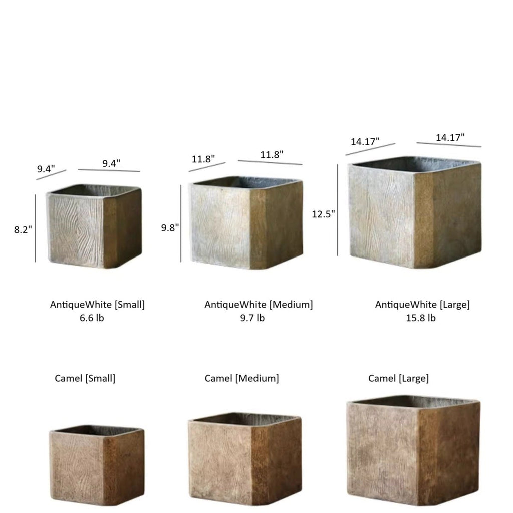 StoneGrain Square Planter - Cheeky Garden